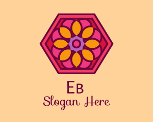 Geometric - Hexagon Flower Tile logo design