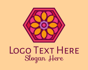 Tile - Hexagon Flower Tile logo design