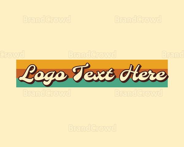 Retro Cursive Wordmark Logo