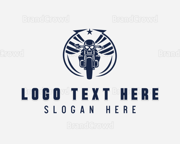 Motorcycle Skull Biker Logo