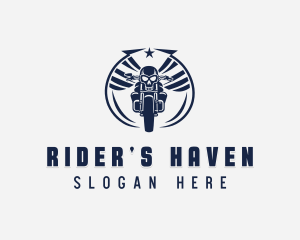 Motorcycle Skull Biker logo design