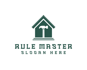 Ruler - Ruler House Hammer Construction logo design