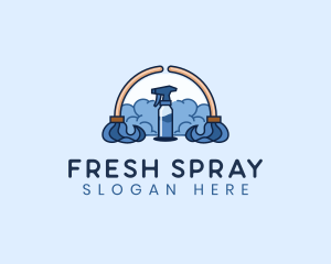 Mop Spray Sanitation logo design