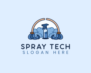 Mop Spray Sanitation logo design