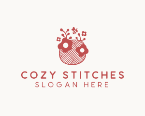 Quilting - Handmade Floral Yarn logo design