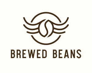 Coffee - Coffee Bean Wings logo design