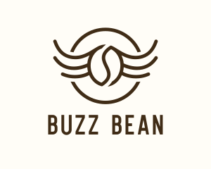 Caffeine - Coffee Bean Wings logo design