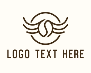Coffee - Coffee Bean Wings logo design