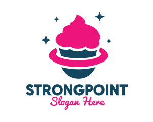 Pink Cupcake Planet Logo