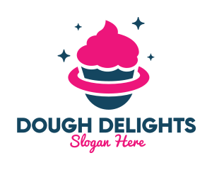 Dough - Pink Cupcake Planet logo design