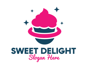 Treat - Pink Cupcake Planet logo design