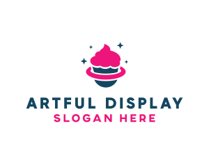 Pastry Cupcake Planet logo design