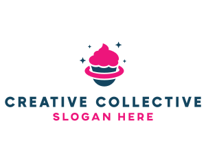 Pastry Cupcake Planet logo design