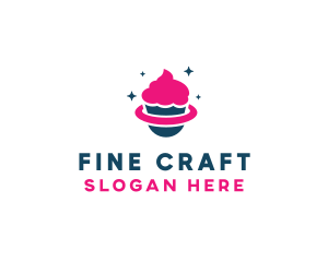 Pastry Cupcake Planet logo design