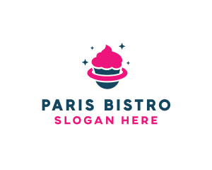 Pastry Cupcake Planet logo design