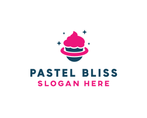 Pastry Cupcake Planet logo design