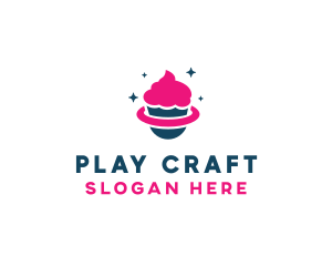 Pastry Cupcake Planet logo design