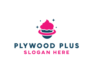 Pastry Cupcake Planet logo design