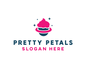 Pastry Cupcake Planet logo design