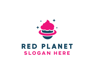 Pastry Cupcake Planet logo design