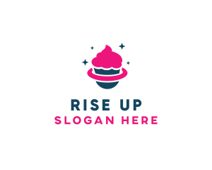 Pastry Cupcake Planet logo design