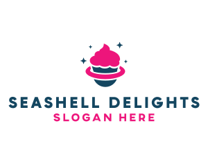 Pastry Cupcake Planet logo design