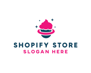 Pastry Cupcake Planet logo design