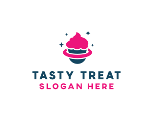 Pastry Cupcake Planet logo design