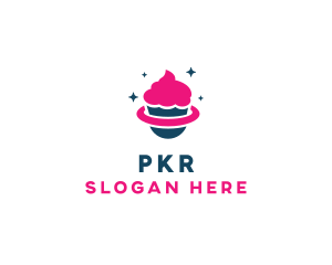 Pastry Cupcake Planet logo design