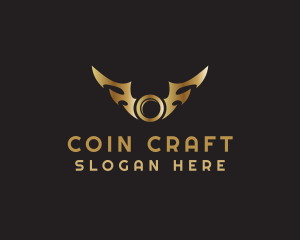 Coin Sharp Wings logo design