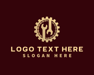 Wrench - Wrench Chain Gear logo design