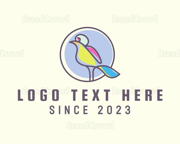 Creative Parrot Emblem Logo