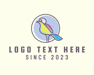 Flying - Creative Parrot Emblem logo design