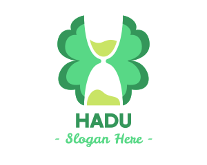 Clover Leaf - Hourglass Clover Leaf logo design