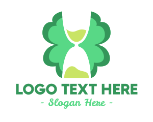 Hourglass - Hourglass Clover Leaf logo design
