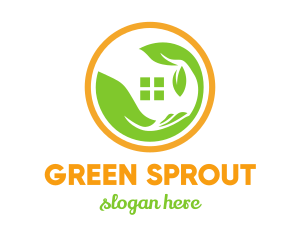 Hand Sprout Window logo design