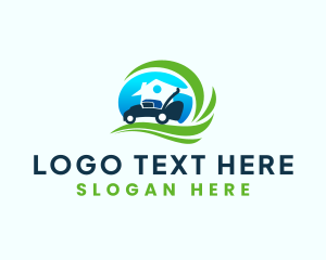 Lawn Mower - Lawn Mower Grass logo design