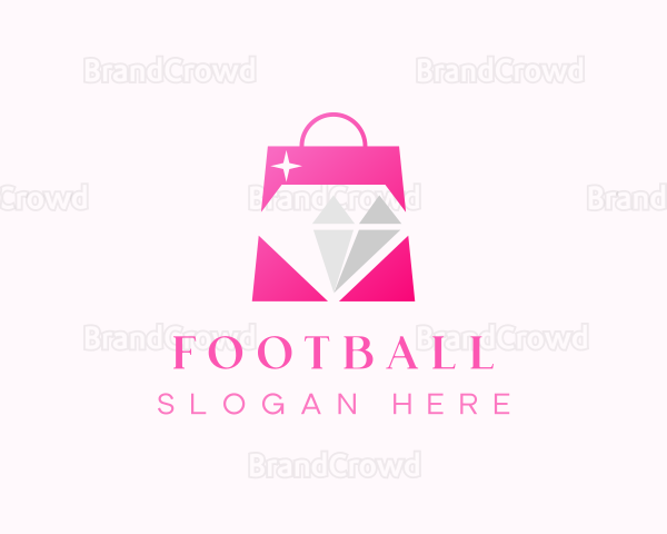 Diamond Jewelry Shopping Bag Logo