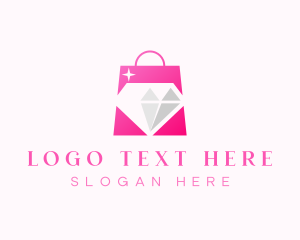 Retailer - Diamond Jewelry Shopping Bag logo design