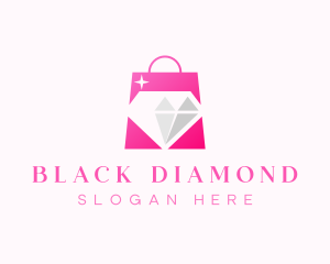 Diamond Jewelry Shopping Bag logo design