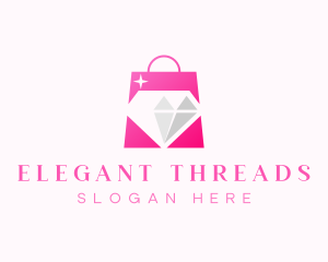 Boutiques - Diamond Jewelry Shopping Bag logo design