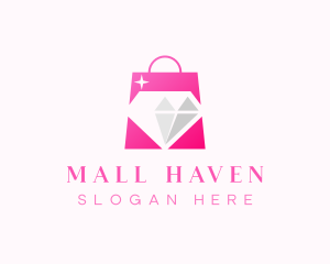 Diamond Jewelry Shopping Bag logo design