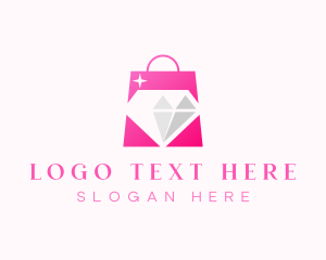 Market - Diamond Jewelry Shopping Bag logo design