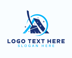 Utility - House Cleaning Broom logo design