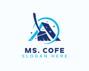 Sweep - House Cleaning Broom logo design