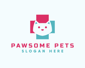 Pet Veterinary Cross logo design