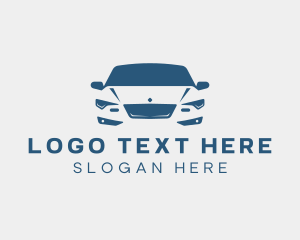 Car - Blue Sedan Vehicle logo design