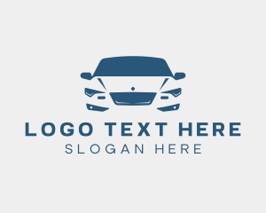 Rideshare - Blue Sedan Vehicle logo design