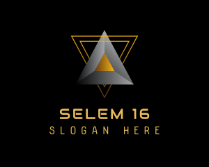 3D Triangle Prism Technology logo design