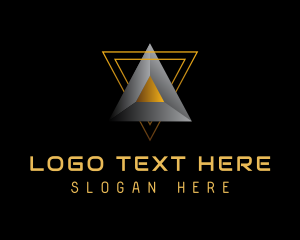 3D Triangle Prism Technology Logo